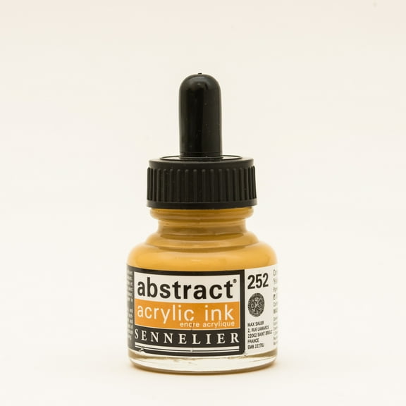 Sennelier Abstract Acrylic Ink, 30ml Bottle, Yellow Ochre