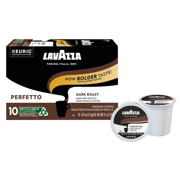 Lavazza House Blend Perfetto, Single-Serve Keurig K-Cup Pods, Medium Roast Coffee, 10-Count Box