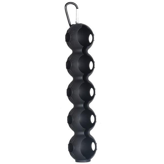 Silicone Golf Ball Holder for 5 Balls, Protective Cover with Belt Clip, Portable Golf Accessory for Players, Practice & Course Use(9")