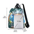 thumbnail image 3 of FORMRS Women's Travel Backpack Purse Anti-Theft Hidden Pockets Casual Shoulder Bag, Purple Seaside, 3 of 7