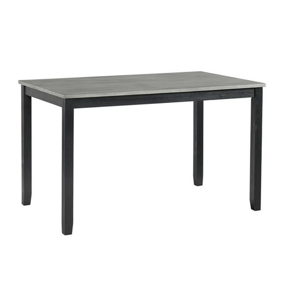 Bowery Hill Solid Wood 6-Piece Counter Height Dining Set in Gray/Wirebrush Black