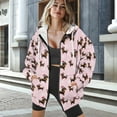 thumbnail image 3 of Renewold Christmas Dachshund Dog Pink Womens Hoodies Sweater Hooded Tops Oversized Sweatshirts Long Sleeve Drop Shoulder Jackets Pullover Tops Sweatshirts Fashion Streetwear Outfits Athletic, 4XL, 3 of 7