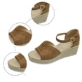 thumbnail image 2 of Woman Summer Sandals Open Toe Buckle Ankle Strap Espadrilles Platform Shoes for Casual, 2 of 5