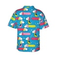 thumbnail image 3 of Goofa Color Dachshund Dog Hawaiian Shirt for Men, Unisex Summer Beach Casual Short Sleeve Button Down Shirts,Aloha Tropical Floral print shirt-Small, 3 of 9
