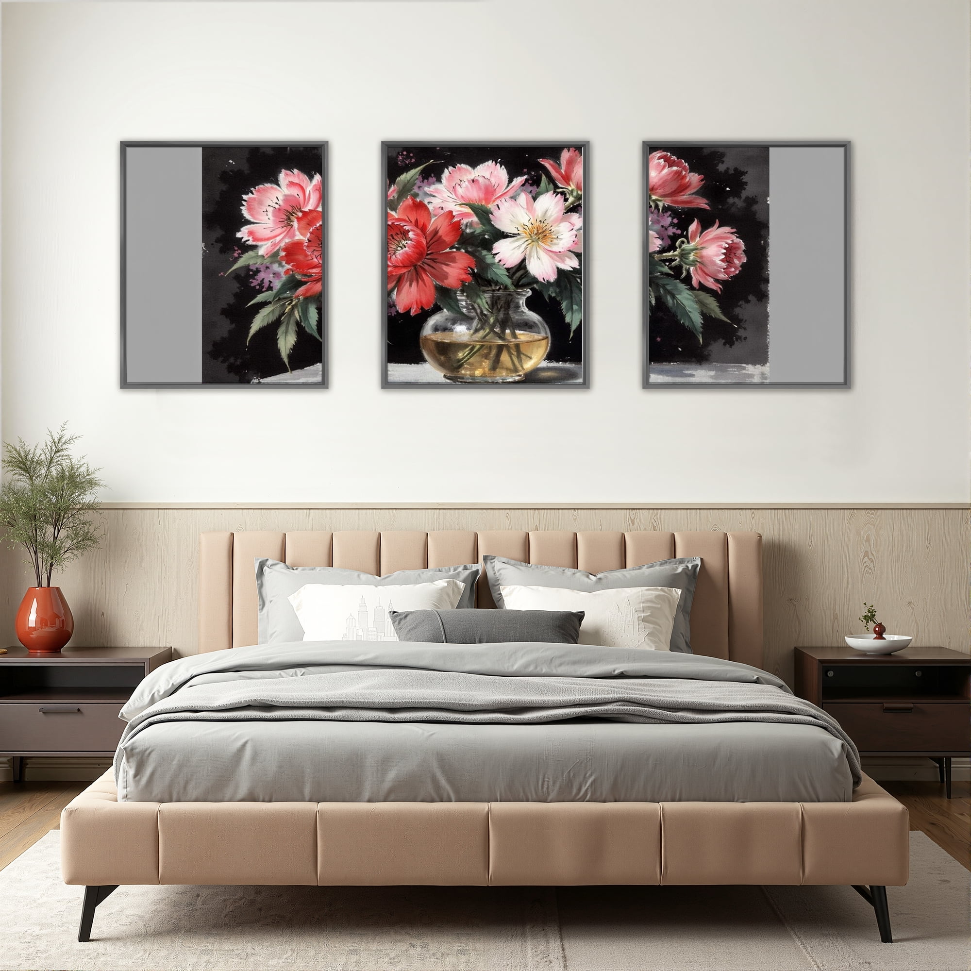 MAYEERTY Modern Abstract Wall Art Painting, Living Room Decor, Black Aluminum Alloy Frame, 7.87"x9.84"