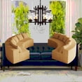 thumbnail image 3 of Modern Curved Corduroy Sectional Sofa 220cm with 12 Pillows for Living Room, Bedroom, 3 of 6