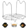 thumbnail image 1 of Dispositivo para cocinar al vapor, rejilla para cocinar al vapor de acero inoxidable de grado alimenticio con cómodas asas para ollas instantáneas, utensilio de cocina multiusos fácil de limpiar, 1 of 7