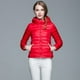 thumbnail image 2 of Chaqueta de plumón ligera de otoño e invierno para mujer, chaqueta corta con capucha de talla delgada, 2 of 6