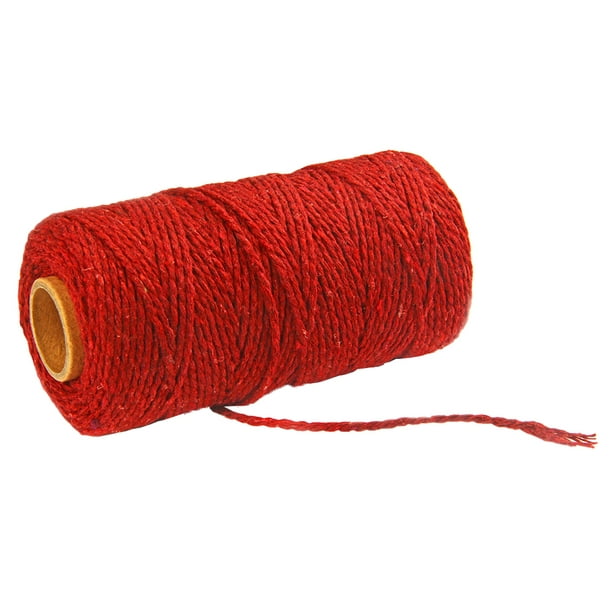Peggybuy Cotton Rope Colorful Twisted String DIY Tapestry Wall Craft Cord  (Wine Red) 