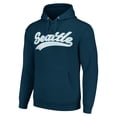 thumbnail image 2 of Men's Starter Deep Sea Blue Seattle Kraken Tailsweep Fleece Tri-Blend Pullover Hoodie, 2 of 3