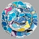 thumbnail image 2 of Paquete de pegatinas con forma de ballena, 51 unidades, bonitos dibujos animados de animales marinos, 2 of 2