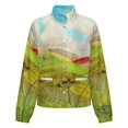 thumbnail image 5 of Jackets for Women Winter Coat Jackets Flannel Stand Collar Jacket(Beautiful Hills And Sky,Size:S-4XL), 5 of 7