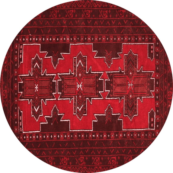 Ahgly Company Indoor Round Persian Red Traditional Area Rugs, 4' Round
