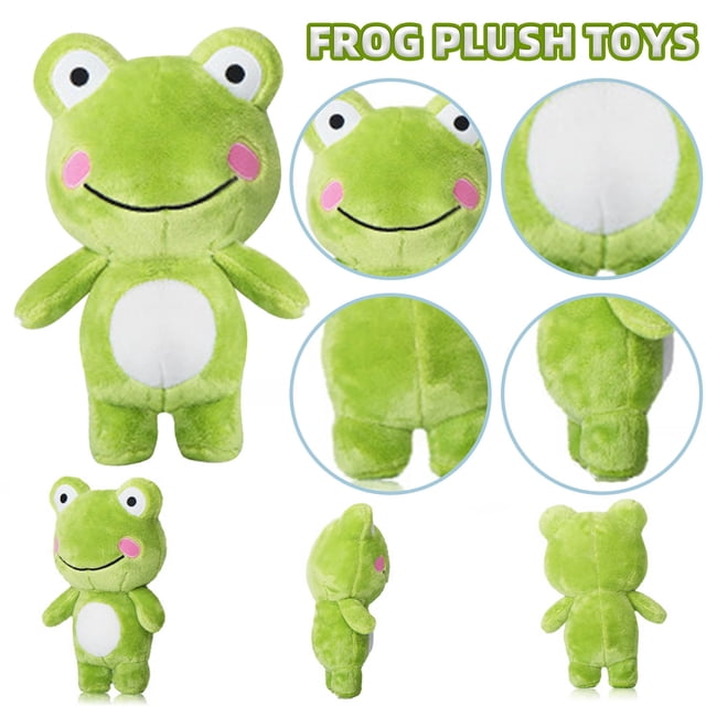 Peluche verde de 9.8 pulgadas, suave y tierno, de algodón, para niños mayores de 3 años | Regalo para el desarrollo sensorial infantil | Perfecto para abrazar, acampar, viajar, Navidad, San Valentí