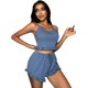 thumbnail image 1 of Conjunto de pijama de 2 piezas sin mangas y pantalones cortos para mujer Dusty Blue CH Dusty Blue CH Xishao ropa, 1 of 2