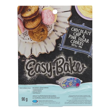 (2 pack) Easy-Bake Ultimate Oven Toy, Refill Mix, Chocolate Chip and Pink Sugar Cookies, Play Food, Aged 8 up