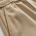 thumbnail image 4 of Men's Winter Corduroy Fleece-Lined Wide Leg Sweatpants - Polyester-Rayon Casual Athletic Pants, Elastic Drawstring Waist & Side Pockets for Daily/Workout/Lounge, 4 of 9