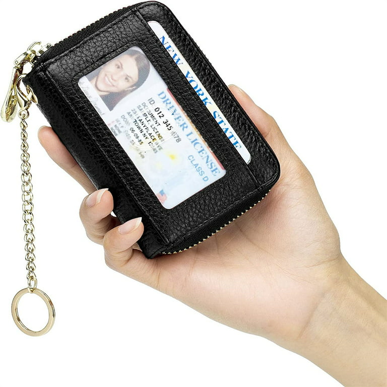 Cheap Genuine Leather Driver License ID Card Holder Walet Men and