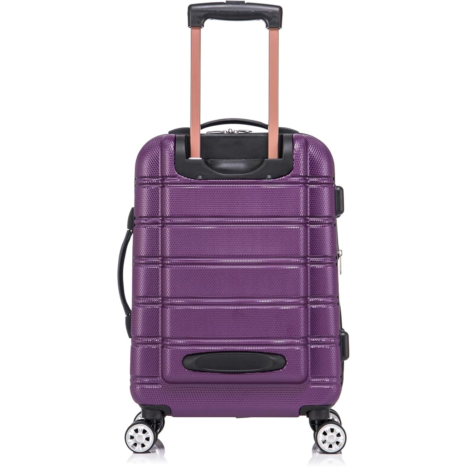 Rockland Melbourne Hardside Expandable Spinner Wheel Luggage, Carry-On 20-Inch and Tote 14-Inch, Purple