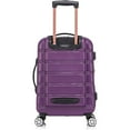 thumbnail image 6 of Rockland Melbourne Hardside Expandable Spinner Wheel Luggage, Carry-On 20-Inch and Tote 14-Inch, Purple, 6 of 7