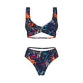 thumbnail image 4 of Daiia Tropical Flower Women's Bikini Set Two Piece Swimsuit High Waisted Bikini Adjustable Straps Bikini Perfect for Beach, Pool, and Summer Vacation-, 4 of 9
