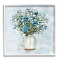 Stupell Industries Mixed Geranium Bouquet Milk Pitcher Painting White Framed Art Print Wall Art, Design by Carol Robinson