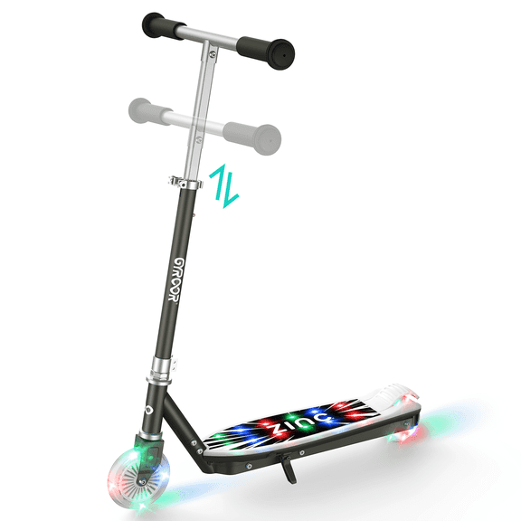 MIHOVER Trottinette Électrique pour Enfants avec Guidon Ajustable et Lumières DEL - Noir