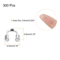 thumbnail image 2 of Uxcell 300 Pack 0.6mm U Shape Wire Guard Thread Protector Loops Silver, 2 of 5