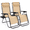 Khaki, variant on JIOABL 2pcs Adjustable Zero Gravity Chair with Pillow and Cup Holder,Patio Outdoor Foldable Lawn Lounge Chairs, Metal, Black