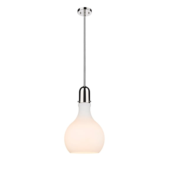 Innovations Lighting 492-1S-PN-G581-12 Amherst 12" Wide Pendant - White