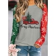 thumbnail image 4 of Anbech Women's Christmas Graphic Tee, Long Sleeve Snowflake Merry Christmas Shirt, 4 of 8