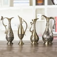 thumbnail image 3 of Modern Vintage Embossed Metal Vases Decorative Centerpieces For Living Room Gift, 3 of 15