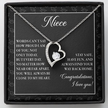 High School Graduation Niece from Aunt or Uncle, Gold Forever Love Necklace