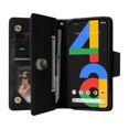 thumbnail image 3 of Compatible With Google Pixel 4a 4g Case Pu Leather Magnetic Flip Zipper Card Holder Wallet Cover, 3 of 5