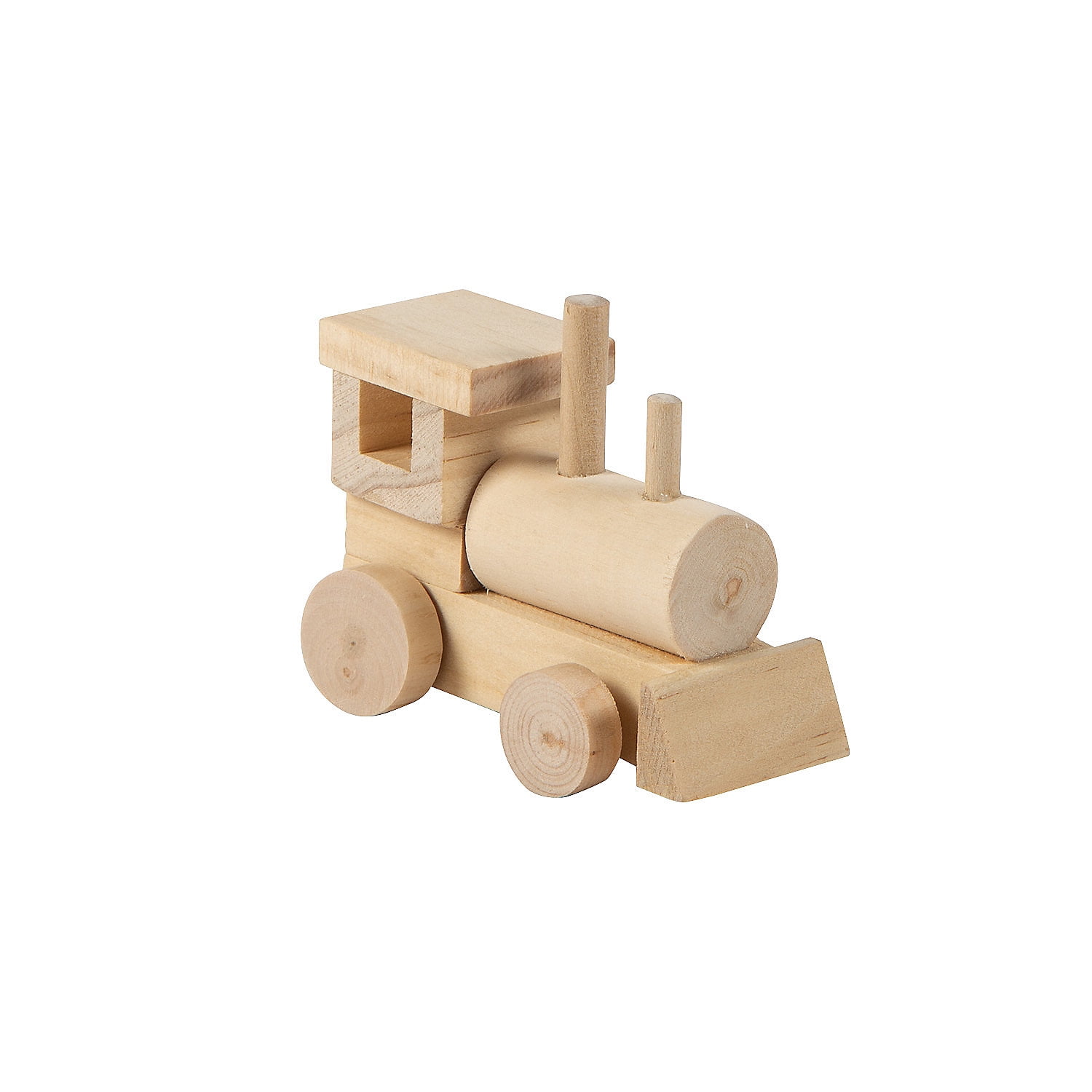 DIY Unfinished Wood Trains, Makes 12, Craft Kits, Party Supplies, 12 Pieces