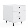 thumbnail image 4 of Modern Nightstand Storage Cabinet, Steel Bedside Table Cabinet End Table with 2 Drawers and Circular Handle, 4 of 8