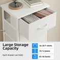 thumbnail image 2 of Fairy White Tall Dresser with 7 Fabric Drawers, Bedroom Storage Organizer for Closet, Entryway, Hallway, 2 of 6