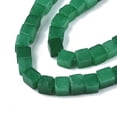 thumbnail image 3 of Natural White Jade Beads Strands Dyed Cube Green 4~4.5x4~4.5x4~4.5mm Hole: 1mm about 88pcs/strand 15.16 inch(38.5cm), 3 of 3
