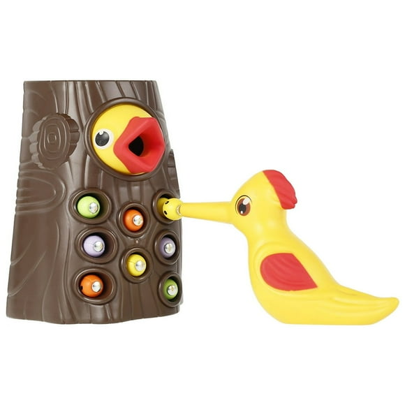 MesaSe Hungry Woodpecker Toy for 2 Years Old Kids Magnetic Woodpecker Game Developing Fine Motor Skills Woodpecker Catch Worm Toy Interactive Magnetic Catch Worm Toy for Preschool Gift