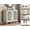 1-2 Spaces + Antique grey white + Primary Living Space + American Design,Rustic + MDF + Solid Wood+MDF, variant on Vintage Hollow-Carved Accent Cabinet, 2-Door Display Storage Sideboard with Symmetrical Floral Design, Adjustable Shelf and Solid Wood Legs for Living Room Entryway(Antique Blue)