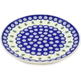 thumbnail image 1 of Polish Pottery 10¼-inch Lunch Plate (Peacock Pines Theme) Hand Painted in Boleslawiec, Poland + Certificate of Authenticity, 1 of 6