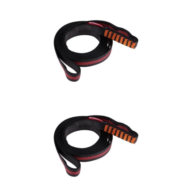 Eslinga de Escalada de Poliéster Correa Plana Cinturón Plano de Cuerda Al 120cm+Eslinga de Escalada de Poliéster Correa de Rodami Sunnimix Eslinga de escalada al aire libre