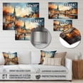 thumbnail image 4 of Designart "Denmark Cityscape Euphony II" Cityscapes Metal Art Print, 4 of 5