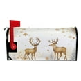 thumbnail image 3 of Ryvnso Mailbox Cover Christmas Deers Golden Magnetic Mailbox Wrap Standard Size 21x18 Inch, 3 of 8