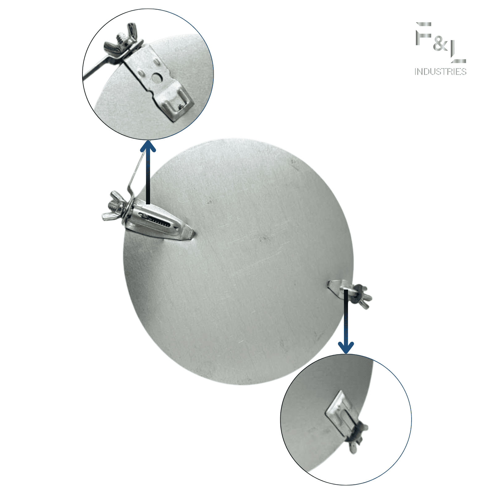 F&L Industries 20" Galvanized Duct Volume Damper with Quad Lever | FLD20 – Durable HVAC Airflow Control for Venting, Heating, Cooling & Exhaust Duct Applications