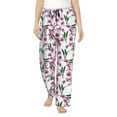 thumbnail image 2 of Lsque Orchids Flowers Print Women's Pajama Pants, Lounge Pant - Comfortable Home Wear,Elastic Waistband, Stylish Design-Medium, 2 of 9