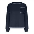 thumbnail image 5 of Oplxuo Women's Waffle Knit Long Sleeve T-Shirt 2025 Fall Loose Casual Crewneck Pullover Sweatshirts Tops, 5 of 5
