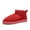 RED, variant on Women’s FuzzyClassic Ankle Winter Mini Boots Genuine Suede Water-Resistant Warm Snow Booties with Faux-Fur Lining Memory-Foam Comfort & Slip-On Ease