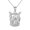 White, variant on Boxer Dog Head Pendant Necklace in Solid Gold(10K Rose Gold, Pendant with 16" chain)