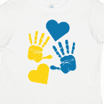 thumbnail image 4 of Inktastic Down Syndrome Awareness with Handprints and Hearts Blue and Yellow Boys or Girls Toddler T-Shirt, 4 of 5
